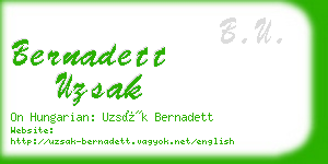 bernadett uzsak business card